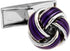 Knot Purple Pair Cufflinks in a Presentation Gift Box & Polishing Cloth...