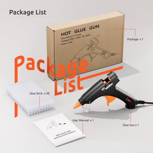 Mini Hot Glue Gun with 30pcs Glue Gun Sticks - Perfect for DIY Projects, Arts and Crafts, 20W Glue Gun Home Repairs (Black)...