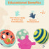 B. toys- B. baby- 4 Sensory Balls – Baby Toys – Developmental Play – Rubber Balls with Textures, Sounds, Lights – Ball-a-baloos- 6 Months +...