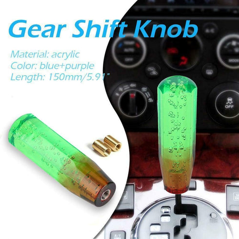 Car Shift Knob Head, Universal Two-Color Crystal Bubble Shift Gear Knob Manual Gear Stick Lever Head with 8mm 10mm Thread (Green Brown)...