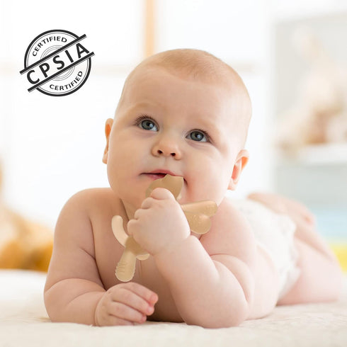 Silicone Teething Toy for Baby 3-6, 12, 18 Months Infant, BPA Free Soft Dog Shape Silicone Baby Teether...