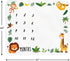 Baby Monthly Milestone Blanket Boy - Jungle Animals Neutral Newborn Month Blanket for Boy & Girl Personalized Shower Gift Safari Nursery Decor Pho...