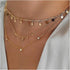 Chargances Bohemia Moon and Stars Necklace for Women Gold Laying Choker Necklace for Weeding Dating Prom Festival Delicate stars Moon Crescent Jew...