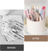 Spinning Pen Holder for Desk, Cute Pencil Cup Organizer for Home Office School, 7 Divided Sections, Pink, Unique Rotating Desktop Supplies and Acc...