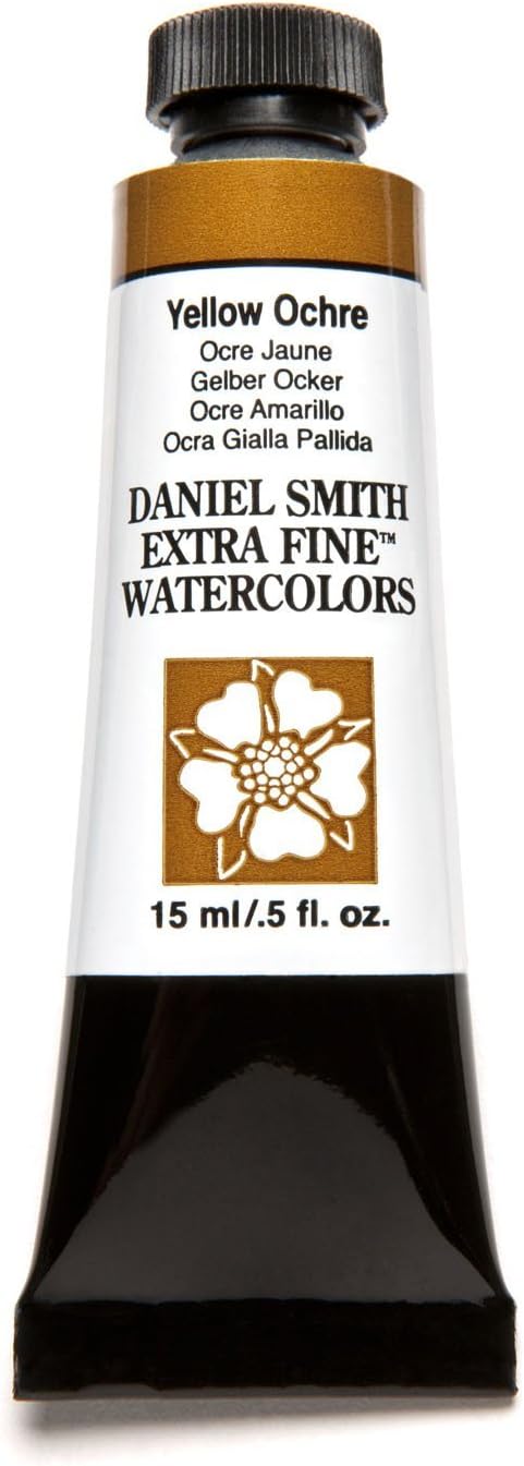 Daniel Smith Extra Fine Watercolor 15ml Paint Tube, Yellow Ochre (284600114), 0.5 Ounce (Pack of 1)...