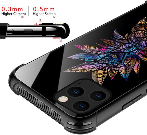 ZHEGAILIAN Case Compatible with iPhone 12 Mini Case,Mandala Galaxy Pineapple Case for iPhone 12 Mini Women Girls,Anti-Slip Shockproof Dropproof Ca...