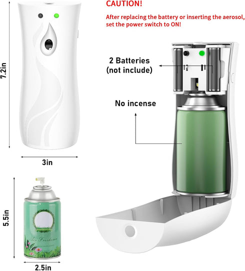 Automatic Air Freshener Spray Dispenser, Wall/Standing Battery Powered (Not Included) Aerosol Spray Dispenser with Remote Control for Bathroom, Ho...