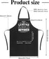 This Legend Has Retired Apron Funny BBQ Apron with 2 Pockets Waterproof Dad Cooking Apron for Cooking Grilling Kitchen, Retirement Gifts for Men W...