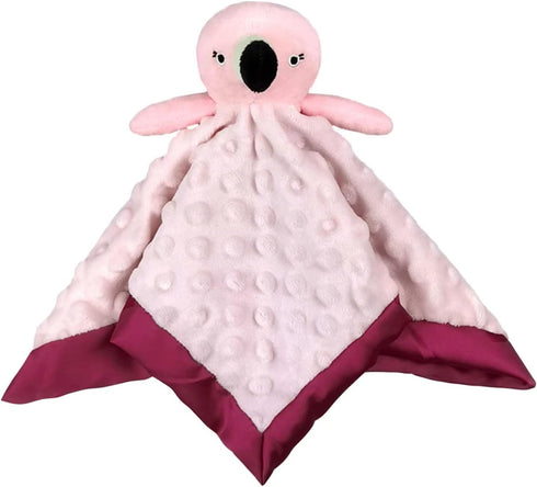 Baby Pink Flamingo Soft Stuffed Animal Security Blanket, Plush Flamingo Character Lovey Blanket, Baby Shower/Nursery Gift, Cuddly Newborn, Infant,...