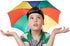 Umbrella Hat, 27" Diameter Rainbow Umbrella Hats, Hands Free Fishing Umbrella Cap Sunhat, Head Umbrella Hat for Kids, Men & Women, Headwear Umbrel...