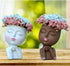 Face Planter, Head Planter, Plant Pots Indoor, Plant Pot for Home Decor, Flower Pots with Drainage, Cute Planters for Women, Succulent Pots, Face ...