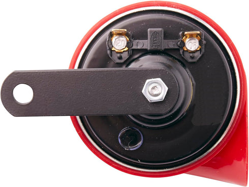 HELLA 007424001 Red Trumpet Low-Tone Horn with Bracket, 12 V, 400 Hz (Universal Fit)...