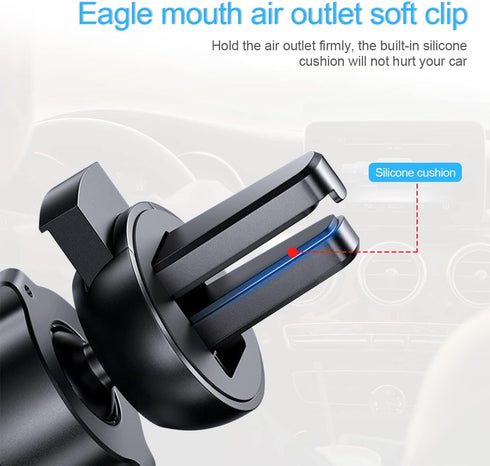 Phone Holder Mount for Car, Adjustable Durable Gravity Phone Holder for Air Vent with Clip, Compatible with 4-7" Mobile Phones, Devices, Fit for M...