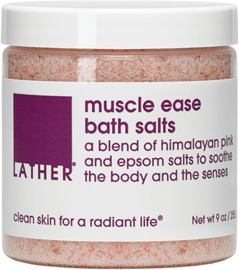 LATHER Muscle Ease Bath Epsom Salts - Help Pain Relief & Muscle Recovery Bath Soak - Relaxing Muscle Therapy to Aid Soreness, Arthritis, Bruises, ...