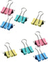 48pcs Multicolor Medium Binder Clips, 1 Inch Binder Paper Clips, Binder Clips Medium and Paper Clip, Paper Clamps, Clips Office Supplies for Offic...