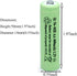 AA 600mAh 1.2V NiMH Rechargeable Batteries for Solar Light,Solar Lamp,Garden Lights Green(8 PCS)...