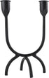 Hand Forged Iron 2Arm Candelabra Black Candle Holder Taper Candle Sconces for Table Centerpiece, Wedding Reception, Festive Christmas Mantel Decor...