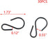 T Tulead 1.73" Length S Hooks Iron Hanging Hooks Connectors S-Shaped Hook Hnagers 2mm Thickness Pack of 30...
