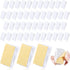50 Pieces Self Adhesive Clips Adhesive Wall Tapestry Clips White Poster Spring Clips Plastic Sticky Picture Hanging Clips for Teachers Double Side...