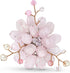 AeraVida Charming and Stylish Vibrant Pink Simulated Quartz Lotus Flower Brooch Pin...
