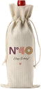 Happy 40th Birthday Party Decorations Woman Man, Cool 40th Birthday Gifts Women Men Wine Bag, Unique 40 Year Old Birthday Gifts for Women Men Wine...
