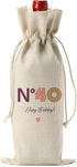 Happy 40th Birthday Party Decorations Woman Man, Cool 40th Birthday Gifts Women Men Wine Bag, Unique 40 Year Old Birthday Gifts for Women Men Wine...