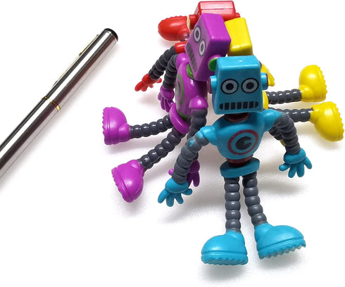 Flexible Bendable Figures Robot Set of 4 Twisted Deformed Doll Decompression Toy for Boys Girls Cool Stuff Cute Things Funny Gift...