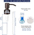 4PC Soap Dispenser Lids - 304 Stainless Steel Replacement Pump with Waterproof Label Stickers 8 Pack Tubes Fit 28/400 Thread Neck Bottles?for Dish...