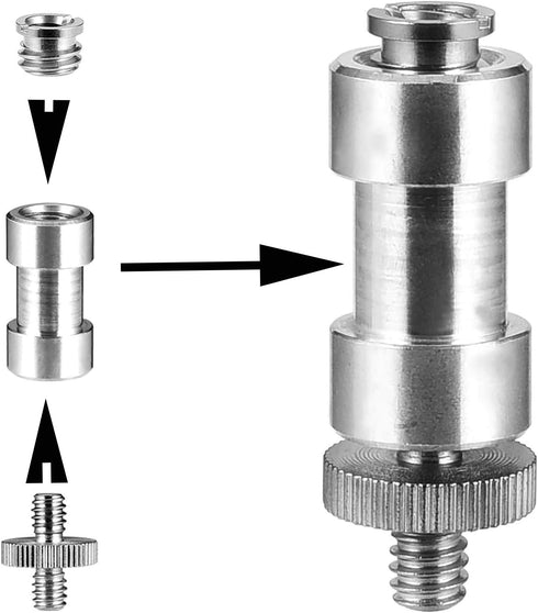 16PCS Camera Screws Mount Set 1/4 Inch and 3/8 Inch Threaded Converter Screws Adapter Flash Shoe Mount for DSLR Camera/Tripod/Monopod/Ballhead/Fla...