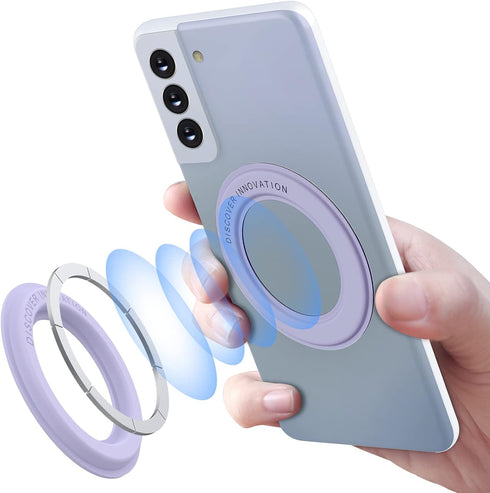 Nillkin Universal Magnet Sticker Stand for All Smartphones & iPhone Series, Strong Magnetic Stickers Compatible with MagSafe Accessories and Qi Wi...
