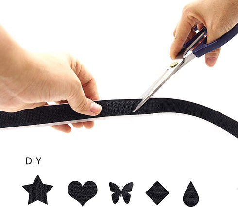 36 Feet Self Adhesive Hook and Loop Tape Roll Sticky Back Strip Adhesive Backed Fabric Fastener Mounting Tape for Picture and Tools Hanging Pedal ...