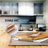 Stainless Steel Rose Gold Spoon Rest for Kitchen Counter Cooking Utensil Rest Spoon Ladle Holder for Stove Top Rust Resistant Large Size Spatula R...