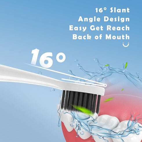 Compatible with Burst Adults Electric Toothbrush Replacement Heads with Dust Cover Caps, Perfect Fit with BURST Sonic Toothbrush Charcoal Soft Bri...