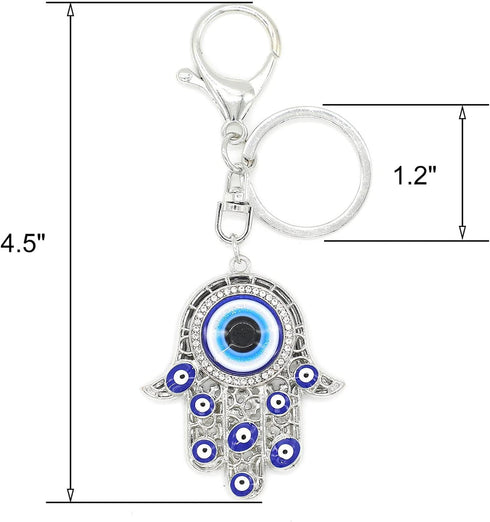 Evil Eye Keychains Hamsa Hand keychains Protection Charm Key Ring Bag Purse Accessories Good Luck Amulet...