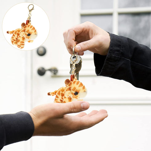 Toyvian Giraffe Keychains Plush Animals Keyring Stuffed Pet Animals Keychain Charm Handbag Pendant for Bag Purse Wallet...