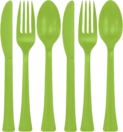 Assorted Kiwi Plastic Cutlery (Pack of 24) - Elegant, Durable & Disposable Party Supplies for Every Occasion...