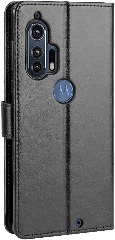 Case for Motorola Edge+ 5G UW Case Cover,Flip Leather Wallet Cover Case for Motorola Moto Edge+ XT2061-1 XT2061-3 Case Black...