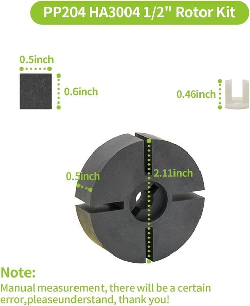 New Replacement PP204, HA3004 1/2" Rotor Kit for Desa, Reddy, Master Heater #70-022-0100...