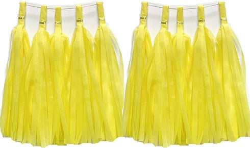 Tissue Paper Tassels Garland Banner Table Decor Party Banner Wedding Birthday Baby Shower Nursery Party Decorations Supplies (20, Yellow)...
