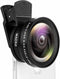 Mobile Phone Wide-Angle Lens 0.45X Mobile Phone Camera Lens Kit Macro Lens 12.5X Universal for iPhone Android Phone/Samsung/OnePlus and Most Smart...