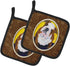 Caroline's Treasures SS8415PTHD English Bulldog Pair of Pot Holders Kitchen Heat Resistant Pot Holders Sets Oven Hot Pads for Cooking Baking BBQ, ...