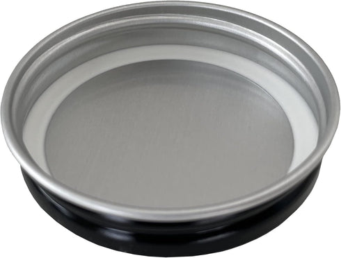 AllSpice Rust-Proof Narrow Mouth Aluminum Metal Mason Jar Lids Leak-Proof 12-Pack (Black)...