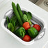 QiMH Collapsible Cutting Board - Foldable Multi-function Dish Tub - Washing and Draining Veggies Fruits Food Grade Sink Storage Basket(8.5 Quart) ...