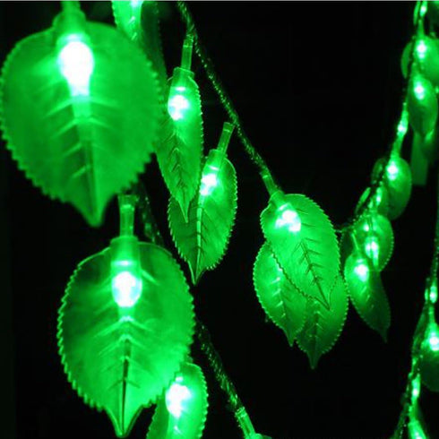 Green Leaf String Lights,33Ft/10M 100LEDs Battery Operated Green Leaf Fairy Lights with Remote Controller,Perfect for Christmas Bedroom and Decora...