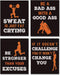 Sports Art Print,Inspirational Fitness Quote Wall Art Print,Motivational Workout Bodybuilding Phrases Art Painting , Set of 4 Art Posters?8 " x10 ...