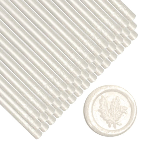 40 Pieces Glue Gun Sealing Wax Sticks for Wax Seal Sticks, Pearl White Mini Glue Gun Sealing Wax Stick for Sealing Wax Stamp, Wedding Invitations,...