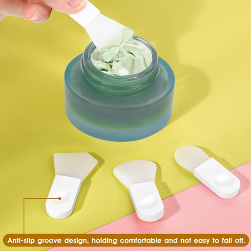 4pcs Silicone Makeup Applicator, Face Mask Cosmetic Spatula, Skincare Face Lotion Cream Applicator, Mask Applicator Tool, Clay Mask Brushes, Mini ...