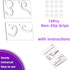 2Pcs Free Motion Quilting Rulers and Templates Quilting Templates for Machine Quilting Quilting Supplies Quilting Stencil with Instruction and Non...
