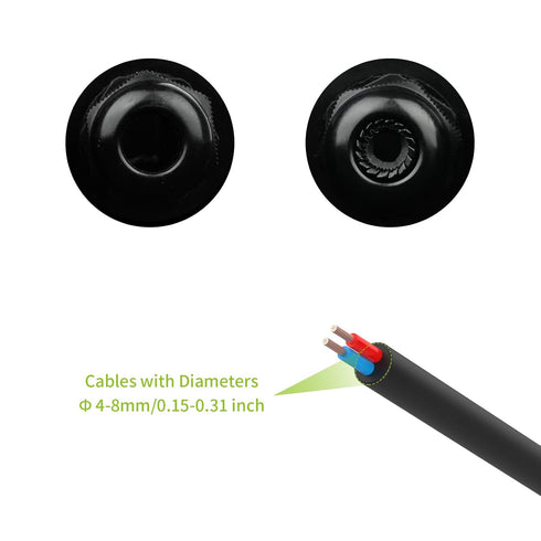 Electrical Housing Box,Waterproof IP68 1 in/1out Electrical Junction Box, with 15A 600V Barrier Terminal Cable Connector Black (3.93 * 2.68 * 1.97...