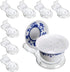 Hipiwe Acrylic Tea Cup Saucer Display Stands Clear Dinnerware Display Easel Stand Teacup Sets Plate Holder,Pack of 8 (8pcs,Short Legs)...
